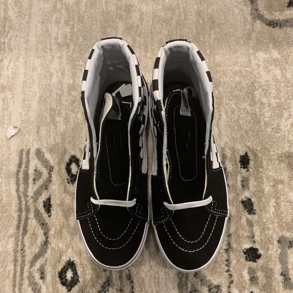 Vans Sk8- HI (Vans Patch) Checkerboard Sneakers - Picture 4 of 7